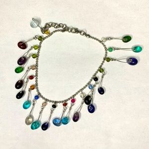 Multicolor Glass Bead Anklet